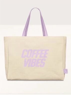 Nespresso Canvas Tote Bag - Coffee Vibes in Lavender